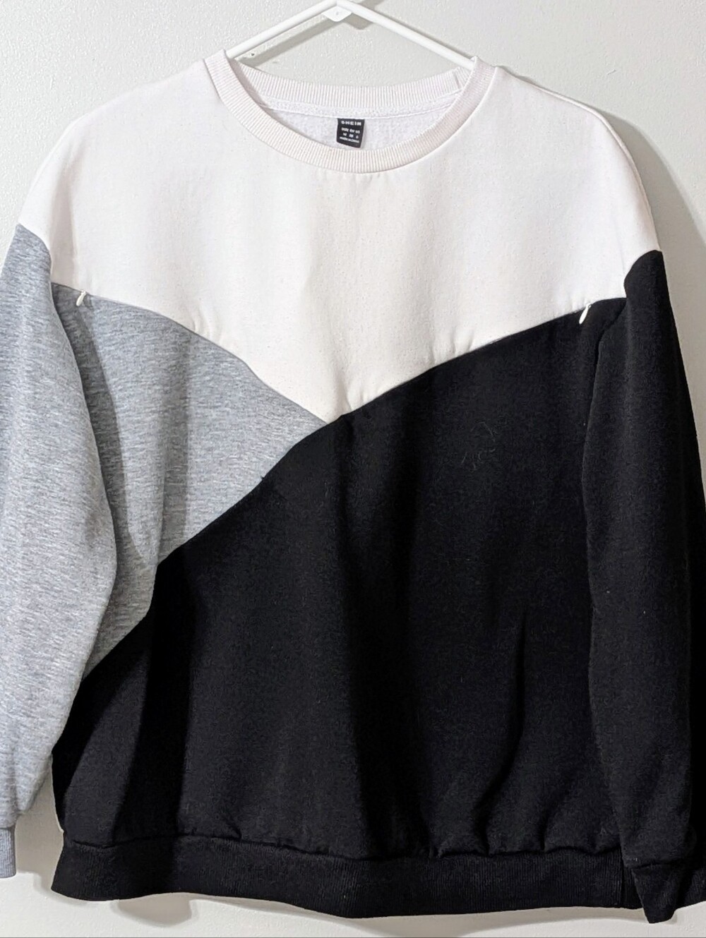 Shein Black, White, Gray Nursing Breastfeeding Sweatshirt Hidden Pockets, Medium